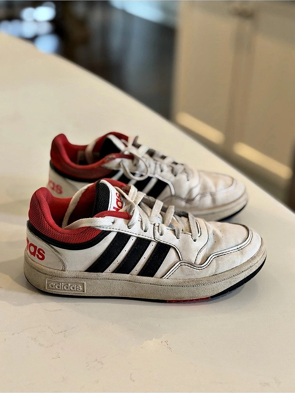 adidas Hoops 2.0 Low White & Black Sneakers